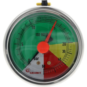 Manometer 63Mm 0-20-40-60Bar ''H-Fl Granit 12369248