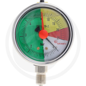 Manometer 0-5-25Bar 63 U1/4'' Flüssigdü Granit 12395674