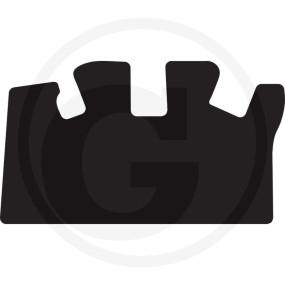 Fußmatte Velours Schwarz Granit 36064344