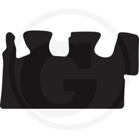 Fußmatte Velours Schwarz Granit 36073393