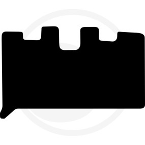 Gummimatte Octagon Schwarz Granit 36075046