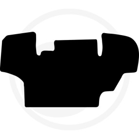 Fußmatte Velours Schwarz Granit 36079925