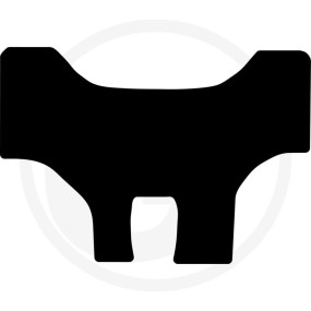 Fußmatte Velours Schwarz Granit 36083122