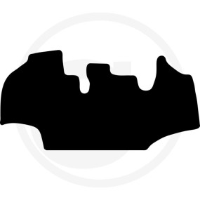 Fußmatte Velours Schwarz Granit 36084111