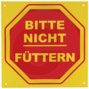 Verbotsschild ''Bitte Nicht Füttern'' Granit 580580335