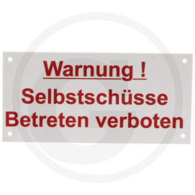 Verbotsschild ''Selbstschussgerät'' Granit 580580339