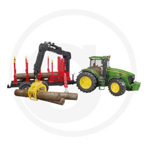 John Deere 7930 mit Rückenanhänger Granit