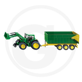 Siku John Deere mit Fl. U. Anh. Granit