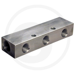 F-Vt1-2X3/8-5X1/4-Al-Natur Verteilerbloc Granit 60612750507