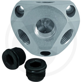 Luftverteilerdose 1/2 Alu Granit 6102012028JG