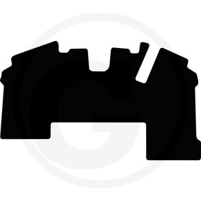 Fußmatte Velours Schwarz Granit 654950069
