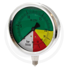 Manometer 100Mm 0-20-40-60 Unten '' St Granit 67001-00001