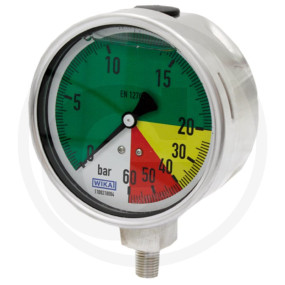 Manometer 100Mm 0-20-40-60 Unten '' Fl Granit 67001-00002