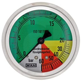 Manometer 63Mm 0-20-40-60Bar ''H-Fl Granit 67001-00004