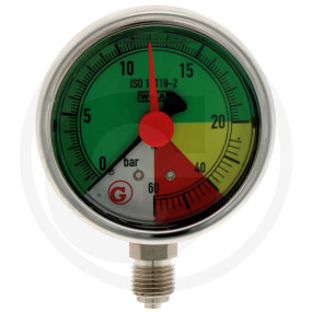 Manometer 63Mm 0-20-40-60Bar ''U-Fl Granit 67001-00005