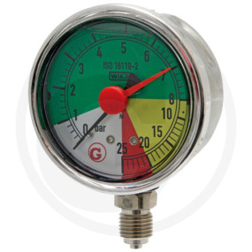 Manometer 0-8-25Bar Unten 1/4' Fluessigd Granit 67001-00011