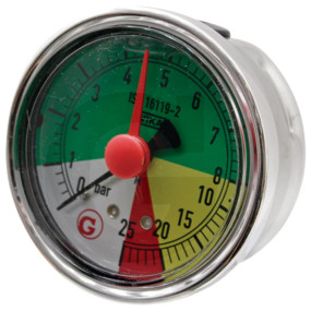 Manometer 0-8-25Bar Rückseitig 1/4'' Flü Granit 67001-00012