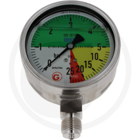 Manometer 100Mm 0-5-25Bar 1/2''Unten Fl Granit