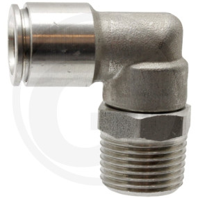 Steckkupplung 90 Grad ?10X3/8 Ag Inox Granit 67002-0410383