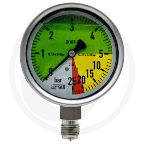 Manometer 100Mm 0-5-25Bar Unten 1/2'' S Granit