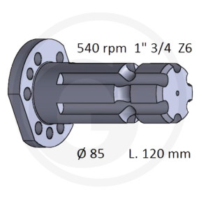 Zapfwellenendstück Granit 70804011