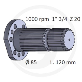 Zapfwellenendstück Granit 70804012