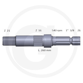 Zapfwellenendstück Granit 70812380