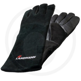 Grillhandschuhe Paar Leder Granit 76500053