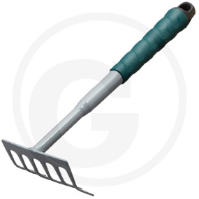 Kleinrechen,6 Zinken +Wechselstiel,L31Cm Granit 76570003