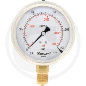 Manometer, Glyceringefuellt, 0...250Bar Granit 85000444