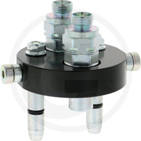 P206 Stecker Ag 2X M18X1,5 (12L) Dn10 Granit