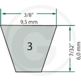 Keilriemen 9,5 X 736,60 Mm La Granit