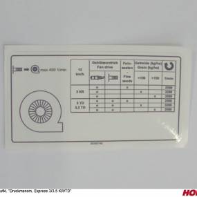 Aufkl. "Druckmanom. Express 3/3.5 Kr/Td Horsch 00385740