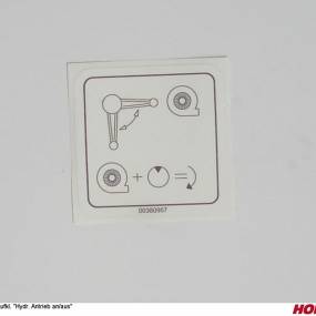 Aufkl. "Hydr. Antrieb An/Aus Horsch 00380957