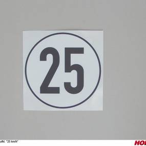 Geschwindigkeitsschild 25Km/H Aufkleber Horsch 00380048