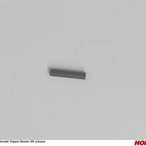 Gerader Doppel-Stecker Ø8 Schwarz Horsch 04005388
