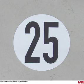 Schild 25 Km/H - Frankreich (Aluminium) Horsch 00380979
