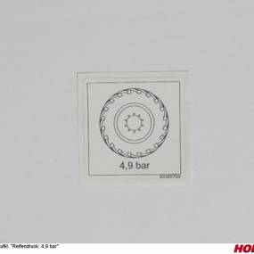 Aufkl. "Reifendruck: 4,9 Bar Horsch 00385760