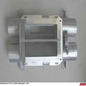 Fallschleuse D110 2 Rohr Mengent. V2A Horsch 01507500