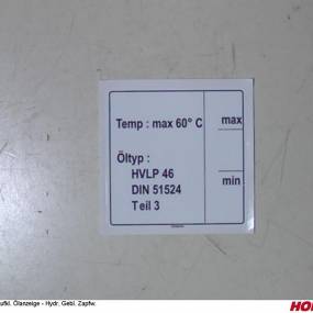 Aufkl. Ölanzeige - Hydr. Gebl. Zapfw. Horsch 00380093