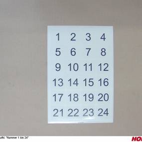 Aufkl. "Nummer 1 Bis 24" Schwarz Horsch 00384063