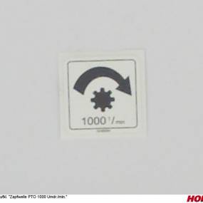 Aufkl. "Zapfwelle Pto 1000 Umdr./Min. Horsch 00385581