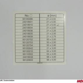 Aufkl. Dosierscheiben Horsch 00385753