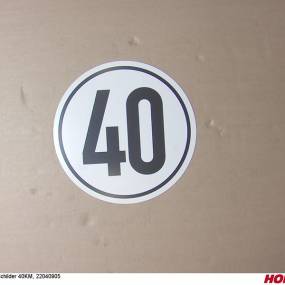 Schild 40 Kmh - Deutschland (Aluminium) Horsch 04101349