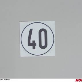 Geschwindigkeitsschild 40Km/H Aufkleber Horsch 00380659