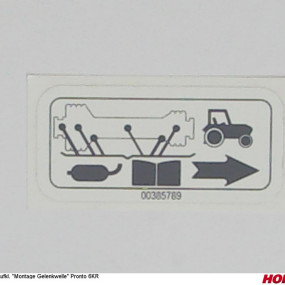 Aufkl. "Montage Gelenkwelle" Pronto 6Kr Horsch 00385789