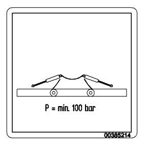 Aufkl. "Klappdruck Min. 100 Bar Horsch 00385214