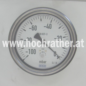 Manometer Ø100 Axial -100Mbar Unterdr. Horsch