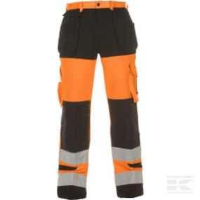 Hosen , S , Hi-Vis , Orange;Schwarz, Trendy High Visible Line By Hydrowear Kramp 044474OB48