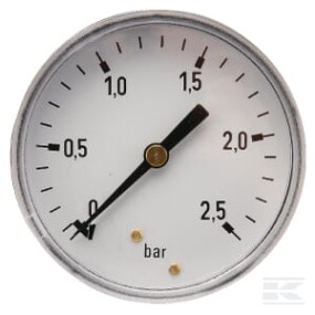 Manometer Ø63 0-2,5Bar ¼ " Hin Kramp MA63025B04ST